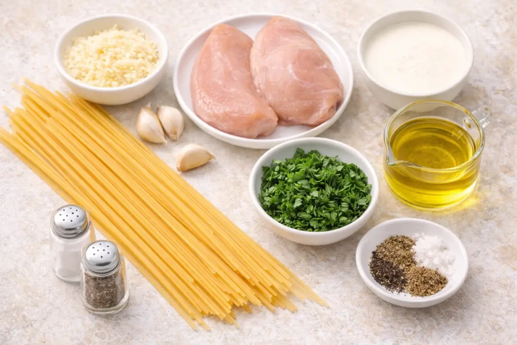 minute-chicken-alfredo-creamy-comfort-ingredients